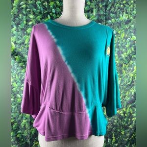 Frayed Size:XL  Women  Top Greenlake- Violet Ombré  Soft Light and Airy